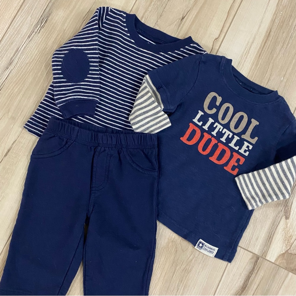 Carter's Cool Little Dude Long Sleeve Tshirt / Pants Set | 6 Months